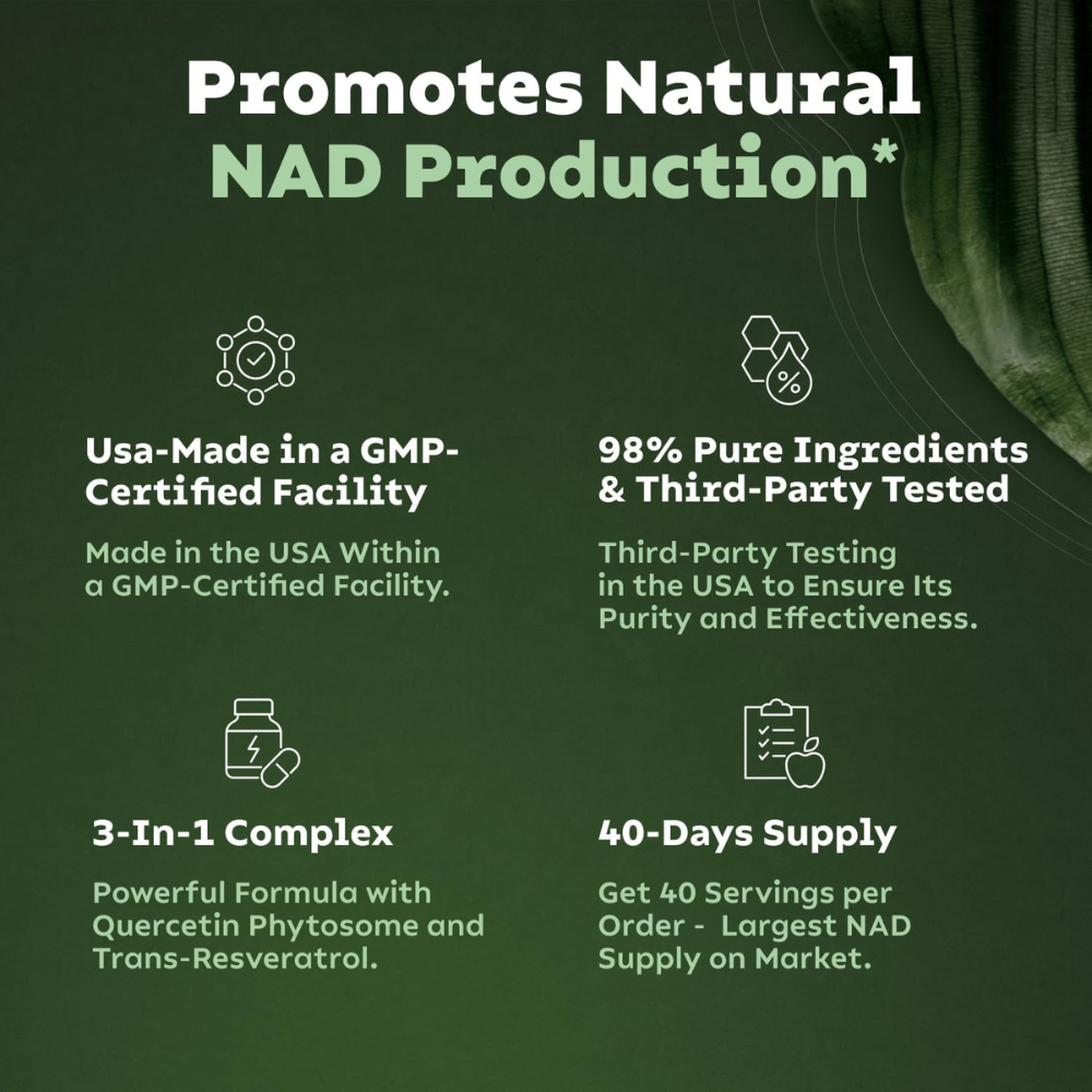 NR900 - NAD+ Supplement for Skin Aging Support, Energy, and Focus